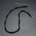 New Bohemian Men's Beaded Necklace Tiger Stone Natural Stone Fashion Trend Design Minimalist Necklace Commemorative Gift